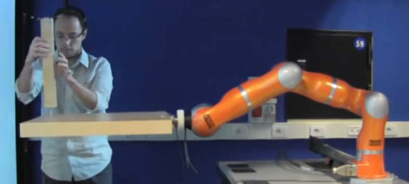 Human-Robot cooperation using impedance based behaviours ►