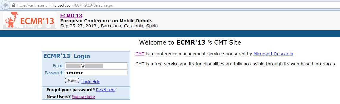 ECMR13 CMT site